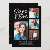 甘いカップル編集可能な色日付カードを保存 サンキューカード (正面/裏面)