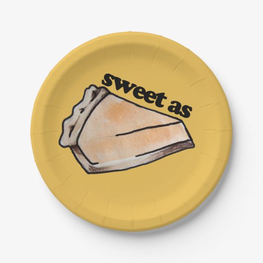 甘いカボチャのパイ感謝祭ディナー ペーパープレート (正面)