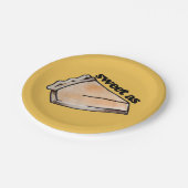 甘いカボチャのパイ感謝祭ディナー ペーパープレート (アングル)