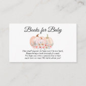 甘いカボチャフローラブックベビーベビーシャワー エンクロージャーカード (正面)