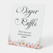 甘いカボチャフローラベビーシャワーおむつラッフル 台座サイン (正面)