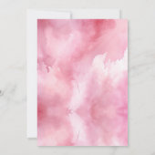 甘いカボチャ秋ベビーシャワーピンクボウコケット 招待状 (裏面)