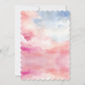 甘いカボチャ秋ベビーシャワーピンクボウコケット 招待状 (裏面)