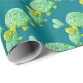 甘いカメはお母さんおよびベビーを抱き締めます ラッピングペーパー (ロールコーナー)