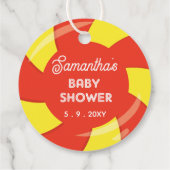 甘いカラフルおもしろいキャンディテーマベビーシャワー フェイバータグ (裏面)