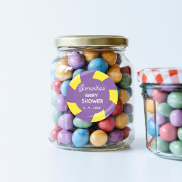 甘いカラフルおもしろいキャンディテーマベビーシャワー ラウンドシール