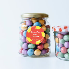 甘いカラフルおもしろいキャンディテーマベビーシャワー ラウンドシール