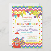 甘いカラフルおもしろいキャンディテーマベビーシャワー 招待状 (正面)