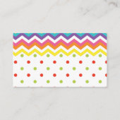 甘いカラフルおもしろいキャンディベビーシャワーゲームカード エンクロージャーカード (裏面)