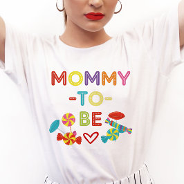甘いカラフルおもしろいキャンディーママ Tシャツ