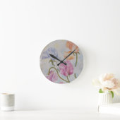 甘いカラフルエンドウ ラウンド壁時計 (ホーム)