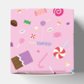 甘いカラフルキャンディピンクパターンパーティーの好意ボックス フェイバーボックス (上部)