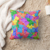 甘いカラフルゼリーのクマ、グミのキャンディー。船乗り クッション (ブランケット)