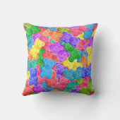 甘いカラフルゼリーのクマ、グミのキャンディー。船乗り クッション (裏面)