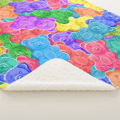 甘いカラフルゼリーのクマ、グミのキャンディー。船乗り シェルパブランケット (3/4)