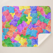 甘いカラフルゼリーのクマ、グミのキャンディー。船乗り シェルパブランケット (正面(横))