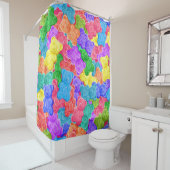 甘いカラフルゼリーのクマ、グミのキャンディー。船乗り シャワーカーテン (インサイチュ)