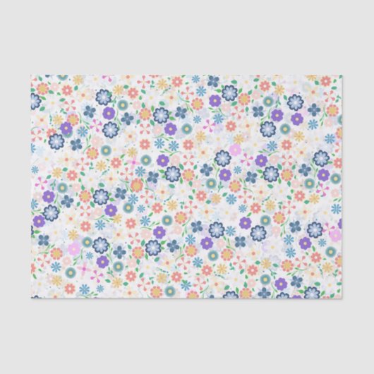 甘いカラフルディティ花柄 薄葉紙 (正面)