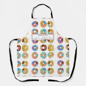甘いカラフルドーナツ書道モノグラム エプロン (正面)