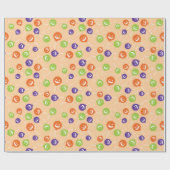 甘いカラフルハロウィーン棒つきキャンデーシームレスな不気味 ラッピングペーパー (フラット)