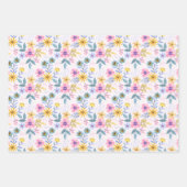 甘いカラフルフローラ ラッピングペーパーシート (正面)