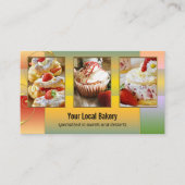 甘いカラフルベーカリーデザートフォト 名刺 (正面)