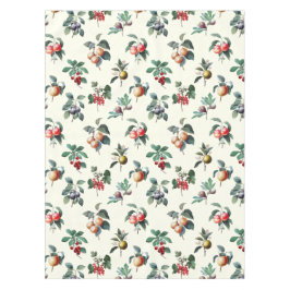 甘いカラフル植物性ヴィンテージフルーツonホワイト テーブルクロス