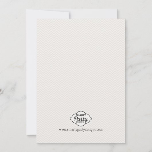 甘いカンガルーの花のベビーシャワーの招待状 招待状 (裏面)