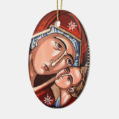 甘いキスのクリスマスのオーナメントのヴァージン セラミックオーナメント (左)