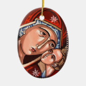 甘いキスのクリスマスのオーナメントのヴァージン セラミックオーナメント (正面)