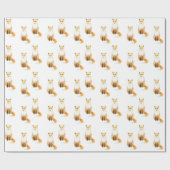 甘いキツネ ラッピングペーパー (フラット)