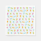 甘いキャンディパターンナプキン スタンダードカクテルナプキン (正面)