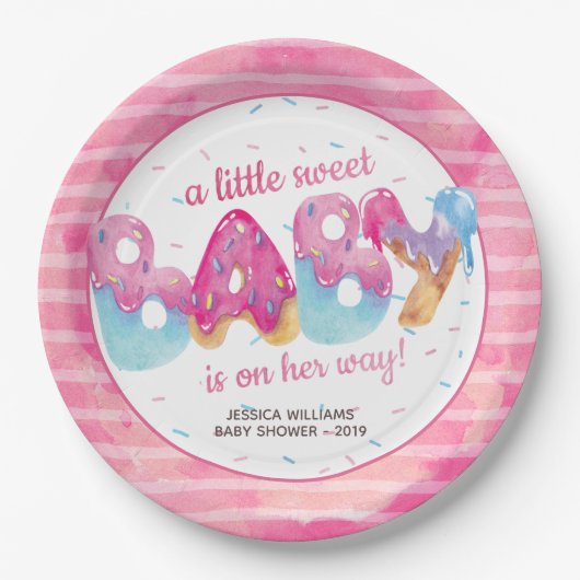 甘いキャンディランド散水 ペーパープレート (正面)