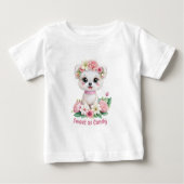 甘いキャンディーみたいなかわいい子犬のTシャツ ベビーTシャツ (正面)