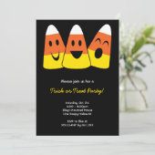 甘いキャンディーコーンのトリオトリックまたはハロウィーンを治療 招待状 (スタンド正面)