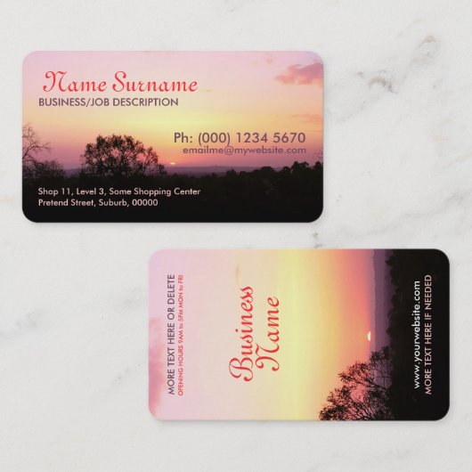 甘いキャンディースカイズビジネスカード 名刺 (正面/裏面)