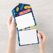 甘いキャンディー。 オールインワン招待状 (貼ってはがせる)