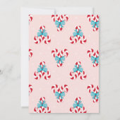 甘いキャンディ缶と弓クリスマス 招待状 (裏面)