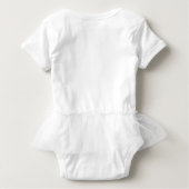 甘いキャンデーのダマスク織のひよこの女の子の第1誕生会 ベビーTシャツ (裏面)