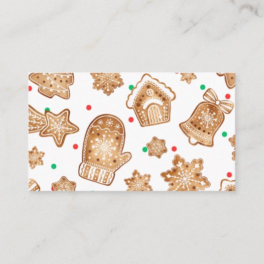 甘いクッキーおむつラッフルベビーシャワー エンクロージャーカード (裏面)