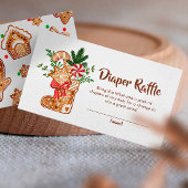 甘いクッキーおむつラッフルベビーシャワー エンクロージャーカード