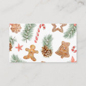 甘いクッキーのクリスマスおむつラッフルベビーシャワー エンクロージャーカード (裏面)