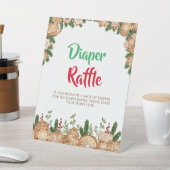 甘いクッキーのクリスマスおむつラッフルベビーシャワー 台座サイン (インサイチュ)