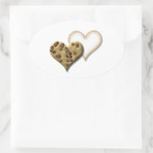 甘いクッキーの愛 楕円形シール (バッグ)