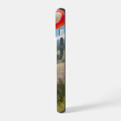 甘いクマ保持ハート型バルーン iPhone 15ケース (左側面)