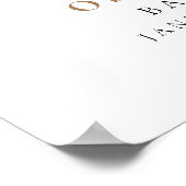 甘いクマ赤ちゃんシャワー青バルーンウェルカムサイン ポスター (角)