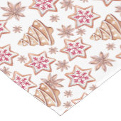 甘いクリスマスのクッキーのパターン ショートテーブルランナー (コーナー)