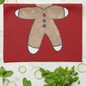 甘いクリスマスのジンジャーブレッドのクッキー キッチンタオル (折り畳み)