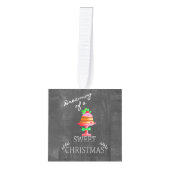 甘いクリスマスの夢を見ながら キューブオーナメント (正面)