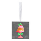 甘いクリスマスの夢を見ながら キューブオーナメント (右)